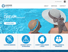 Tablet Screenshot of lakeside-pools.com